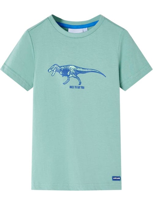 T-shirt enfant coton col rond dinosaure clair - vidaxl - Kiabi