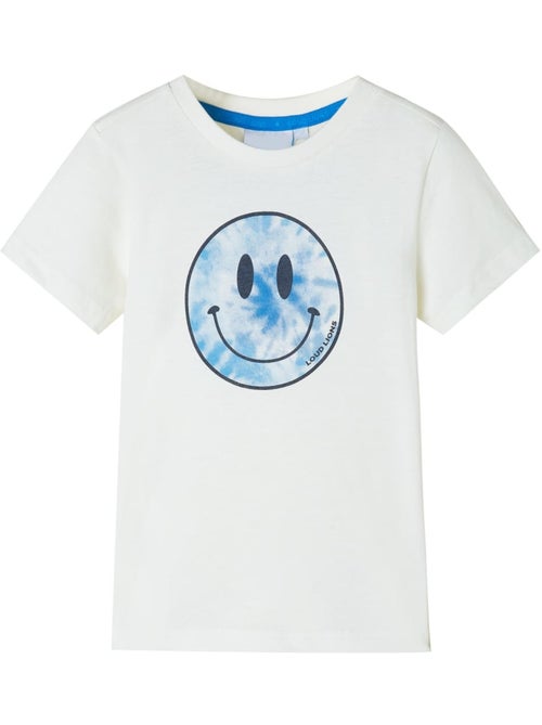 T-shirt enfant coton col rond imprimé smiley “loud lions” - vidaxl - Kiabi