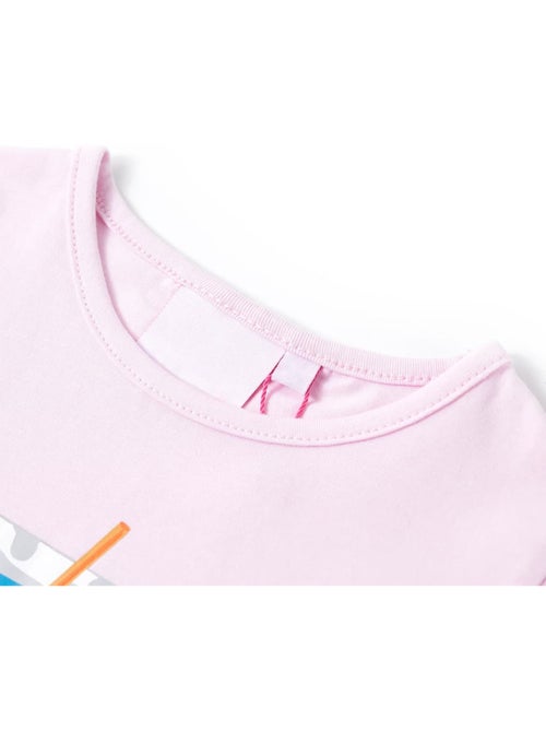 T-shirt enfant coton élasthanne col rond graphique boisson clair - vidaxl - Kiabi