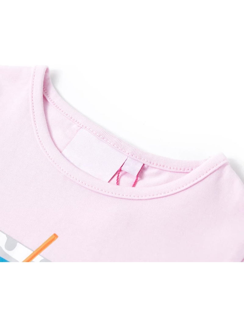 T-shirt enfant coton élasthanne col rond graphique boisson clair - vidaxl Rose - Kiabi