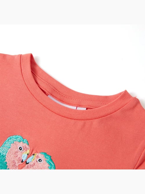 T-shirt enfant coton élasthanne imprimé perroquets - vidaxl - Kiabi