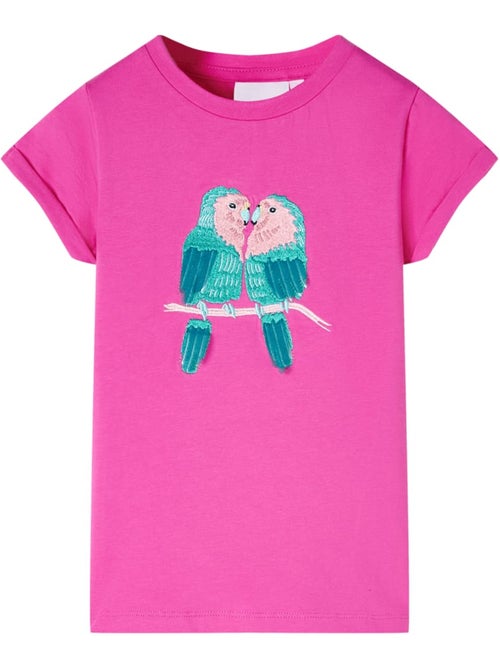 T-shirt enfant coton élasthanne imprimé perroquets - vidaxl - Kiabi