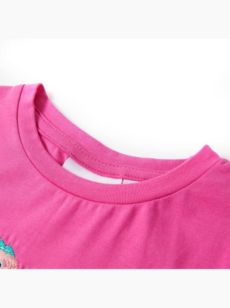 T-shirt enfant coton élasthanne imprimé perroquets - vidaxl Rose - Kiabi