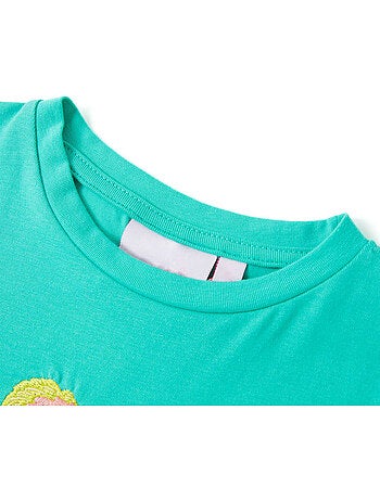 T-shirt enfant coton élasthanne imprimé perroquets - vidaxl