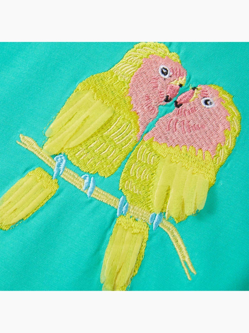 T-shirt enfant coton élasthanne imprimé perroquets - vidaxl Vert - Kiabi