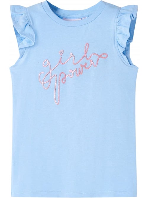 T-shirt enfant coton extensible imprimé pailleté - vidaxl - Kiabi