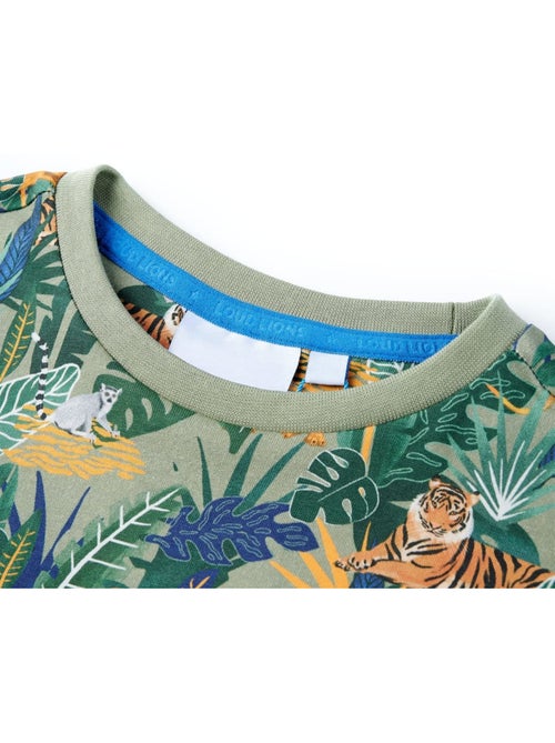T-shirt enfant coton imprimé animaux et feuilles - vidaxl - Kiabi