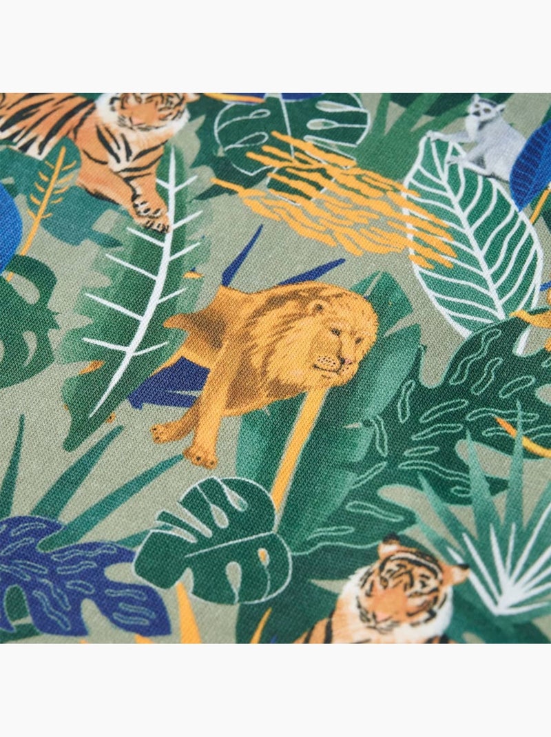 T-shirt enfant coton imprimé animaux et feuilles - vidaxl Multicolore - Kiabi