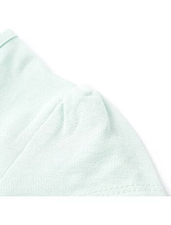 T-shirt enfant coton imprimé arc-en-ciel palmier col rond - vidaxl