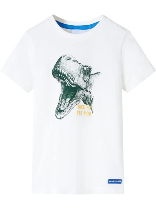 T-shirt enfant coton imprimé dinosaure manche courte - vidaxl - Kiabi T-shirt enfant coton imprimé dinosaure manche courte - vidaxl - Kiabi