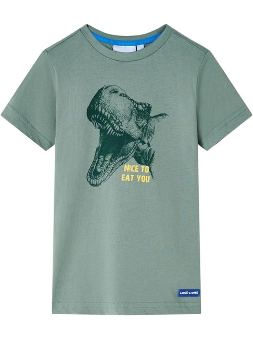 T-shirt enfant coton imprimé dinosaure manche courte - vidaxl - Kiabi T-shirt enfant coton imprimé dinosaure manche courte - vidaxl - Kiabi