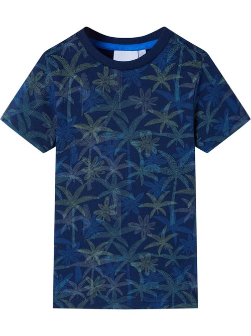 T-shirt enfant coton imprimé fleurs col rond - vidaxl - Kiabi T-shirt enfant coton imprimé fleurs col rond - vidaxl - Kiabi