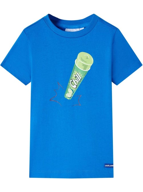 T-shirt enfant coton imprimé popsicle vif col rond manche courte - vidaxl - Kiabi T-shirt enfant coton imprimé popsicle vif col rond manche courte - vidaxl - Kiabi