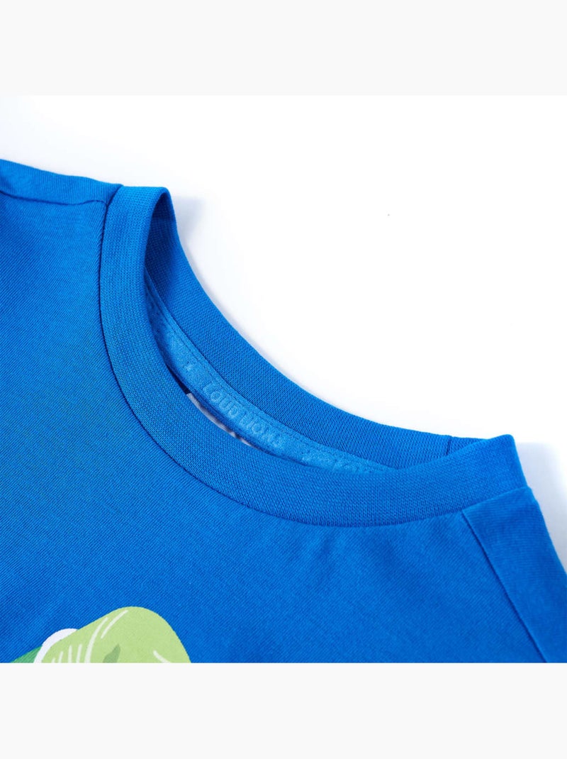 T-shirt enfant coton imprimé popsicle vif col rond manche courte - vidaxl Bleu - Kiabi