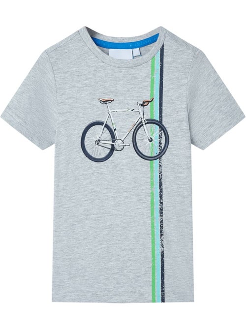 T-shirt enfant coton imprimé vélo col rond manches courtes - vidaxl - Kiabi T-shirt enfant coton imprimé vélo col rond manches courtes - vidaxl - Kiabi
