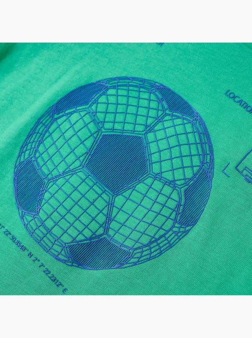 T-shirt enfant coton manches courtes col rond ballon de foot - vidaxl - Kiabi