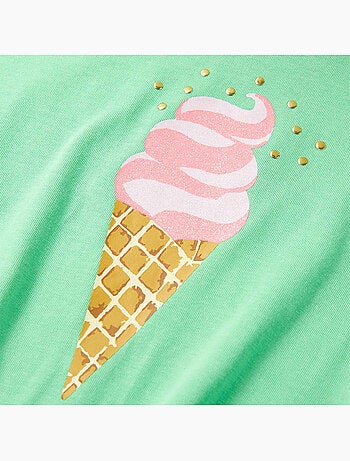 T-shirt enfant coton mélangé à motif glace - vidaxl