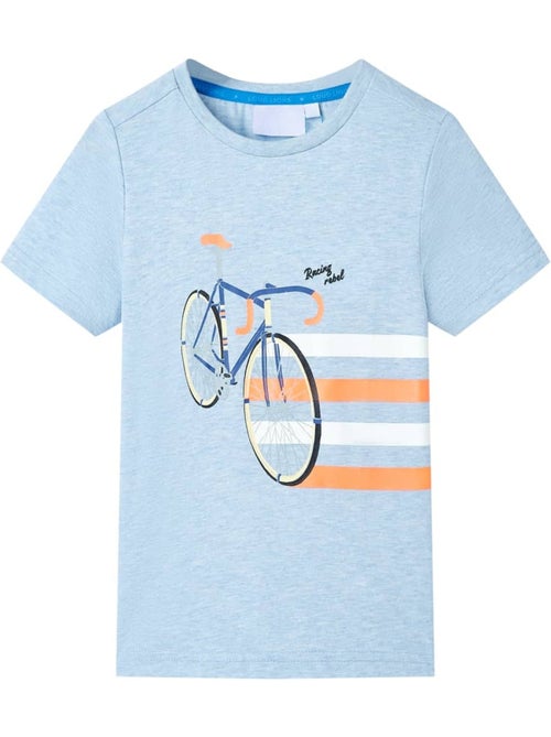 T-shirt enfant coton mélangé imprimé vélo manches courtes - vidaxl - Kiabi