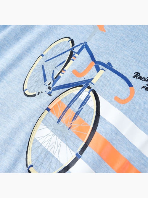 T-shirt enfant coton mélangé imprimé vélo manches courtes - vidaxl - Kiabi
