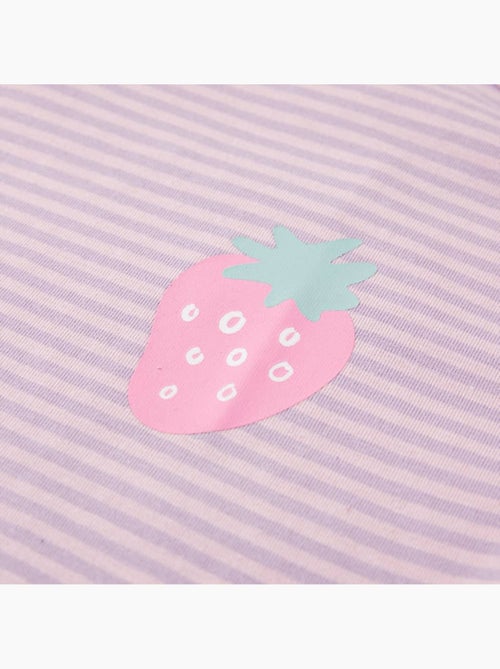 T-shirt enfant coton mix imprimé fraise manches volantées - vidaxl - Kiabi