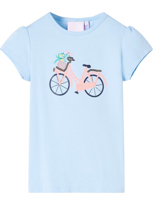 T-shirt enfant coton stretch 95% imprimé vélo - vidaxl - Kiabi T-shirt enfant coton stretch 95% imprimé vélo - vidaxl - Kiabi