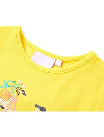 T-shirt enfant coton stretch 95% imprimé vélo - vidaxl