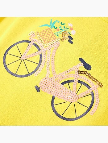 T-shirt enfant coton stretch 95% imprimé vélo - vidaxl