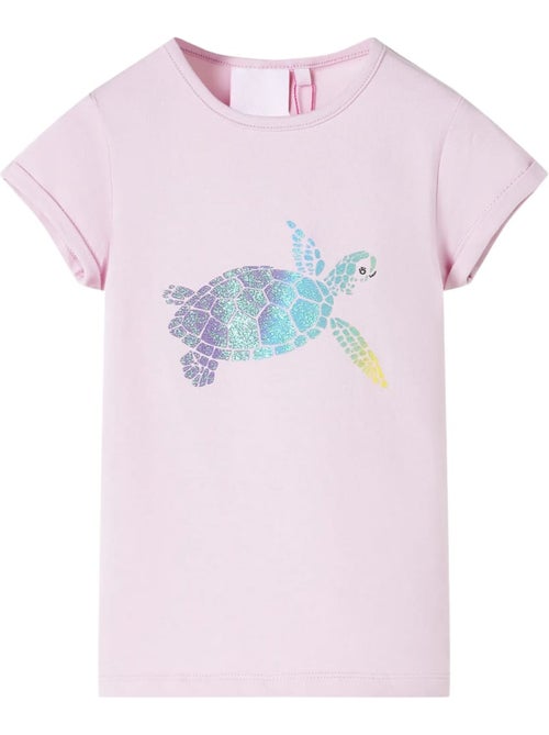 T-shirt enfant coton stretch col rond imprimé tortue scintillante - vidaxl - Kiabi T-shirt enfant coton stretch col rond imprimé tortue scintillante - vidaxl - Kiabi