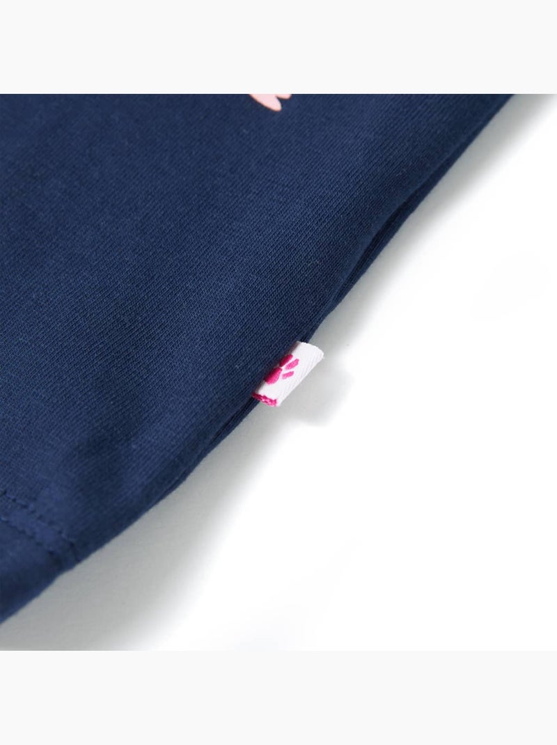 T-shirt enfant coton stretch imprimé cœurs col rond manches courtes - vidaxl Bleu - Kiabi