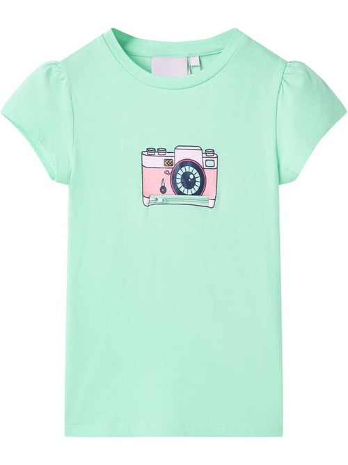 T-shirt enfant droit coton 95% élasthanne 5% imprimé appareil photo - vidaxl - Kiabi T-shirt enfant droit coton 95% élasthanne 5% imprimé appareil photo - vidaxl - Kiabi