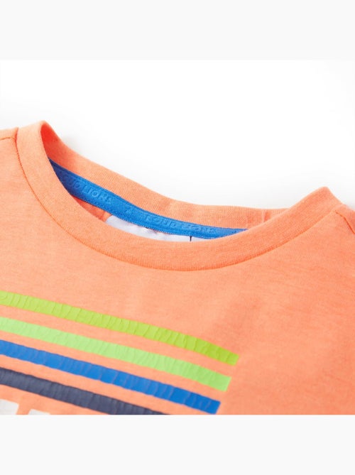T-shirt enfant en coton 100% imprimé surf manches courtes col rond - vidaxl - Kiabi