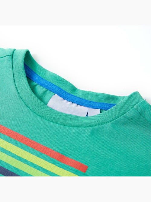 T-shirt enfant en coton 100% imprimé surf manches courtes col rond - vidaxl - Kiabi T-shirt enfant en coton 100% imprimé surf manches courtes col rond - vidaxl - Kiabi