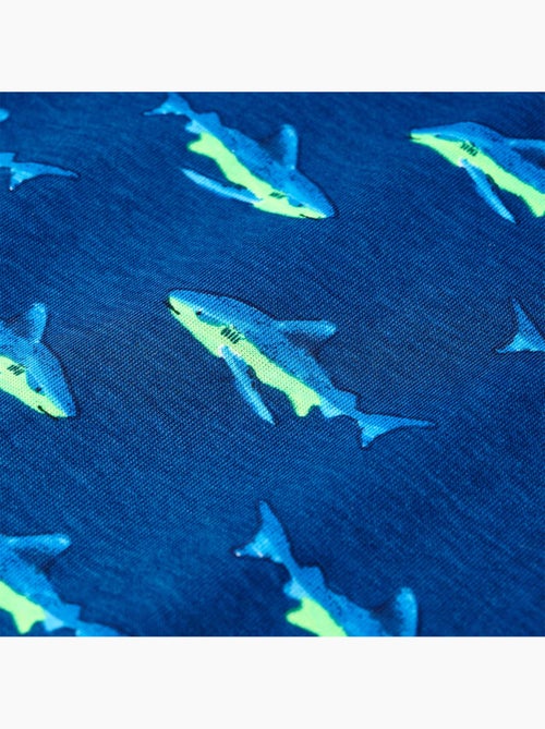 T-shirt enfant en coton col rond imprimé requin - vidaxl - Kiabi