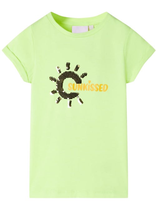 T-shirt enfant en coton col rond manches courtes - vidaxl - Kiabi T-shirt enfant en coton col rond manches courtes - vidaxl - Kiabi