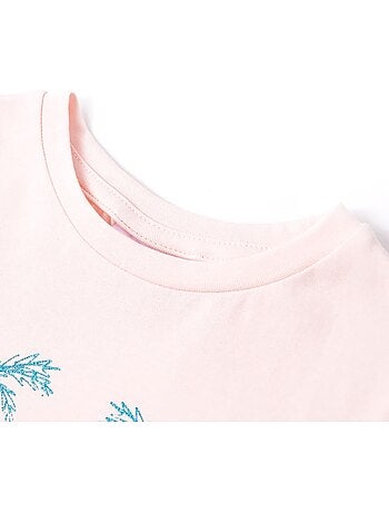 T-shirt enfant en coton élasthanne imprimé plage cartoon - vidaxl