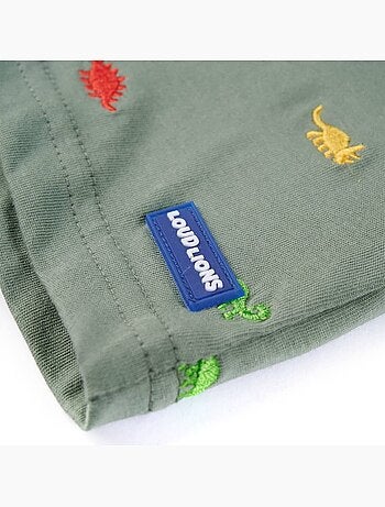 T-shirt enfant en coton imprimé dinosaures col rond manches courtes - vidaxl
