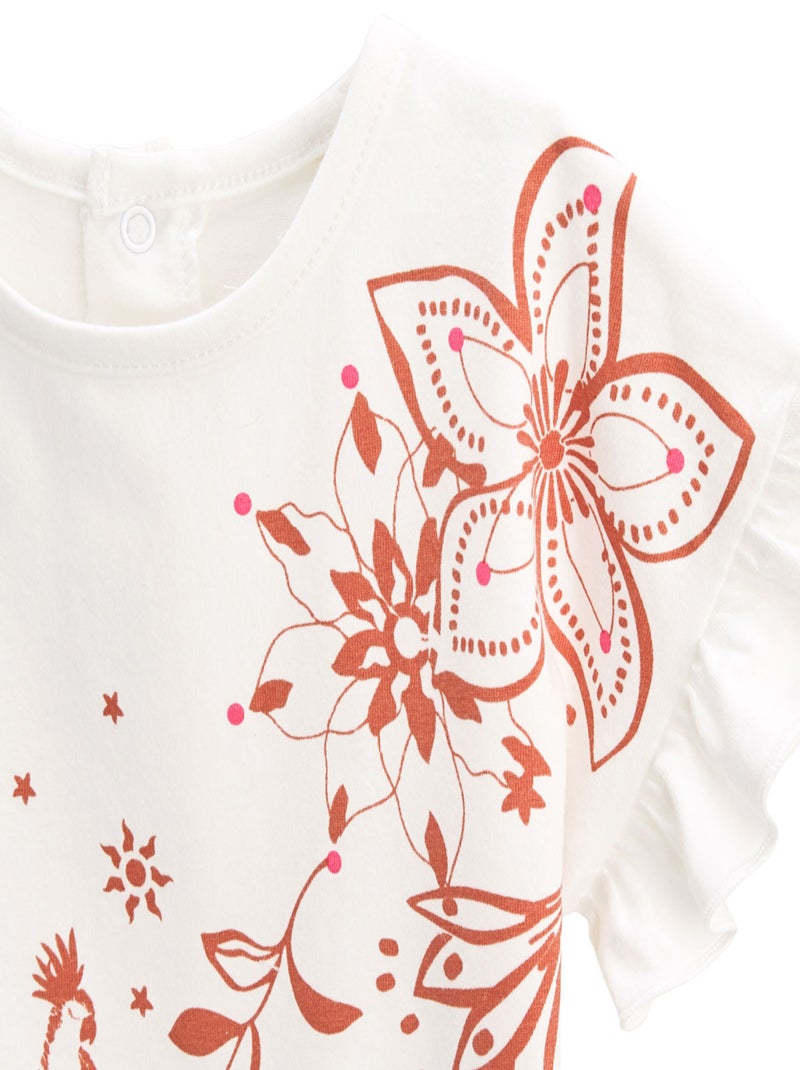 T-shirt enfant Fiesta Ecru - Kiabi