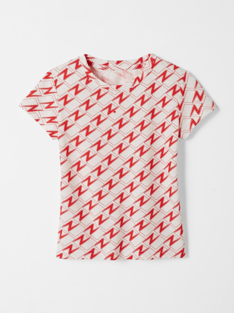 T-shirt enfant imprimé éclair Thermolactyl - Damart Rouge - Kiabi