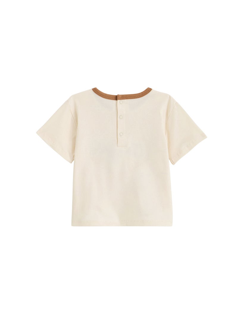 T-shirt enfant Kansas City Beige sable - Kiabi