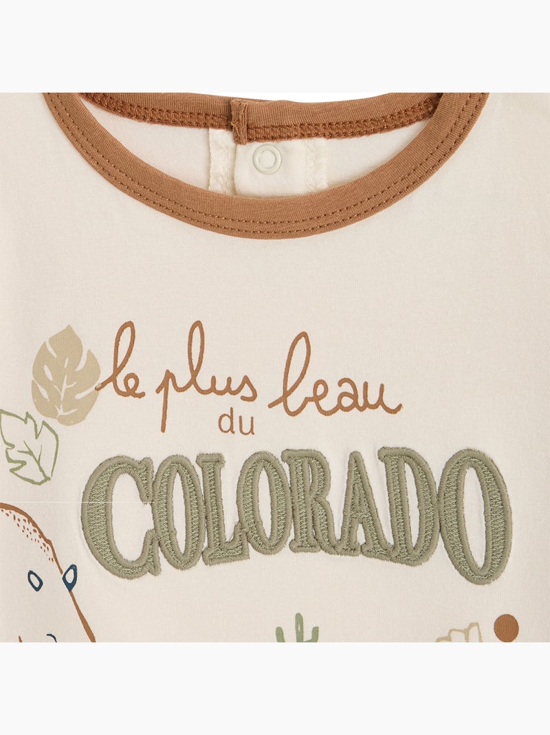 T-shirt enfant Kansas City Beige sable - Kiabi