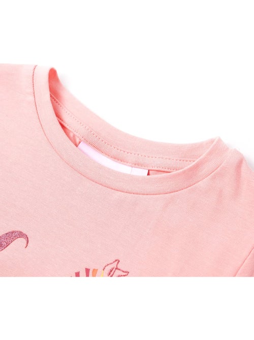 T-shirt enfant licorne en coton élasthanne imprimé poitrine rose 3/4a - vidaxl - Kiabi T-shirt enfant licorne en coton élasthanne imprimé poitrine rose 3/4a - vidaxl - Kiabi