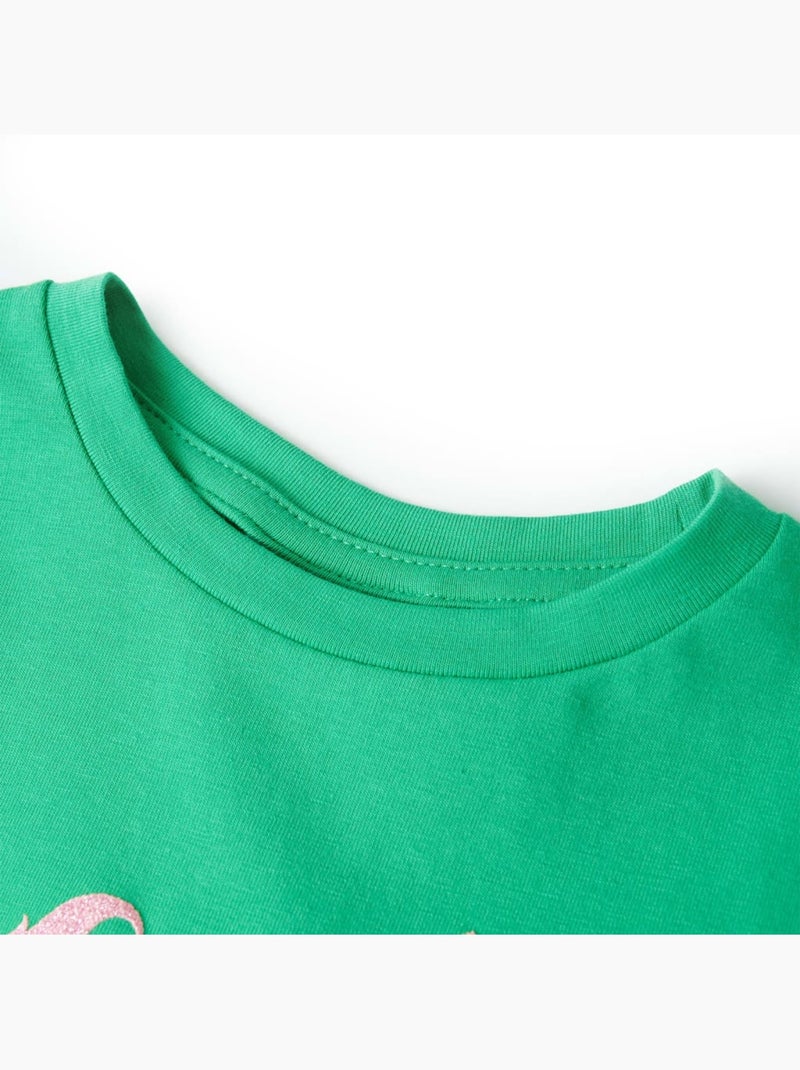 T-shirt enfant licorne en coton élasthanne imprimé poitrine vert 7/8a - vidaxl Vert - Kiabi