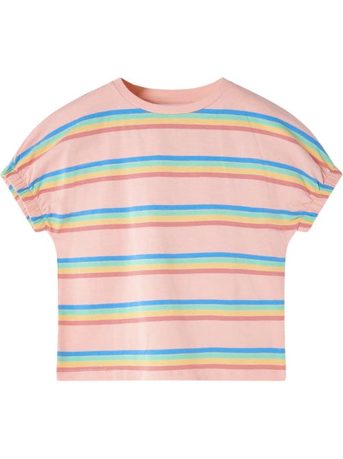 T-shirt enfant manches courtes à rayures arc-en-ciel - vidaxl - Kiabi