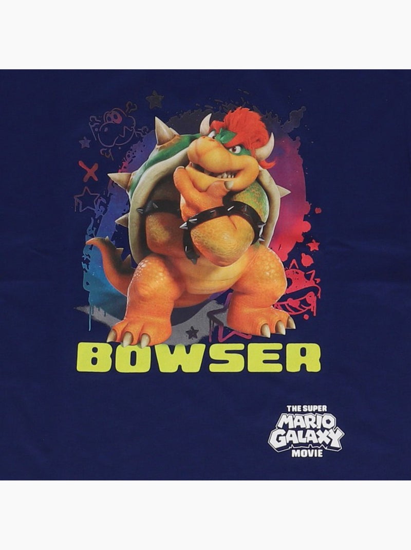 T-shirt enfant manches courtes Bowser - marine Bleu marine - Kiabi
