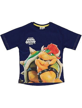 T-shirt enfant manches courtes Bowser - marine