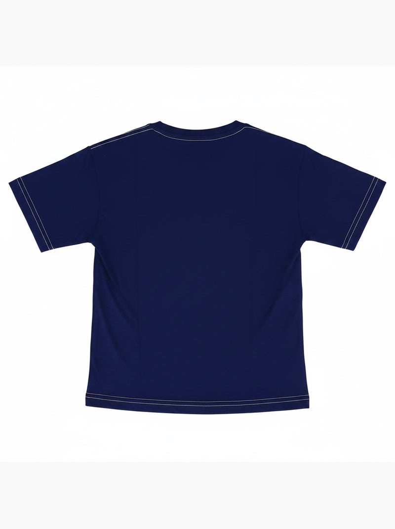 T-shirt enfant manches courtes Bowser - marine Bleu marine - Kiabi
