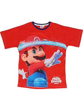 T-shirt enfant manches courtes Mario - rouge
