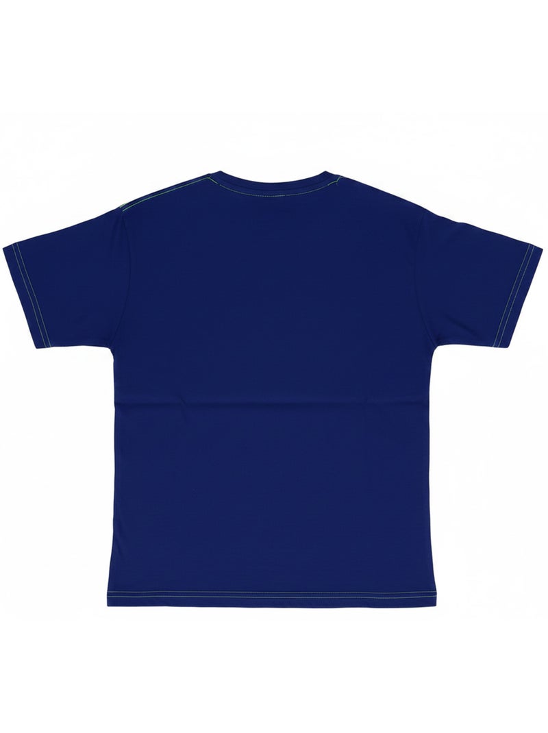 T-shirt enfant manches courtes Mario Yoshi - marine Bleu marine - Kiabi
