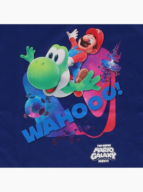 T-shirt enfant manches courtes Mario Yoshi - marine - Kiabi