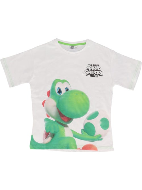T-shirt enfant manches courtes Yoshi - blanc - Kiabi